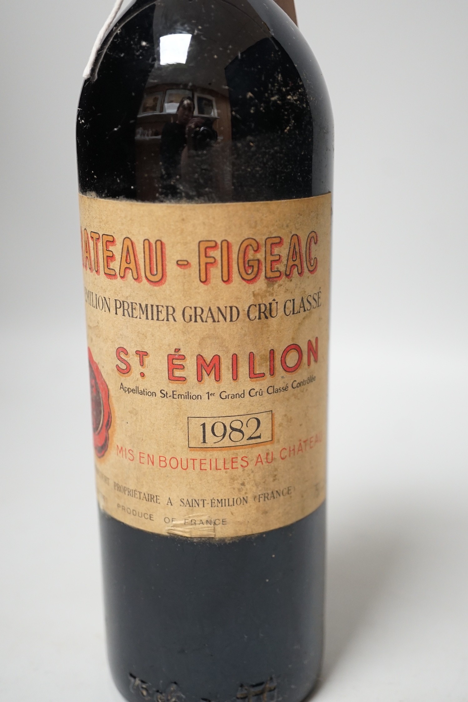 A bottle of Chateau Figeac St Emilion 1982